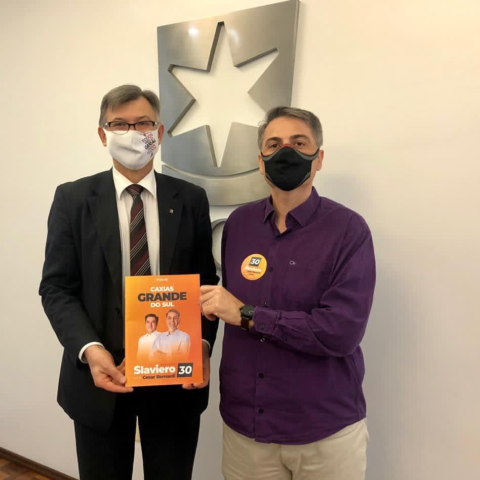 Marcelo Slaviero foi recebido pelo reitor da Universidade de Caxias do Sul (UCS)